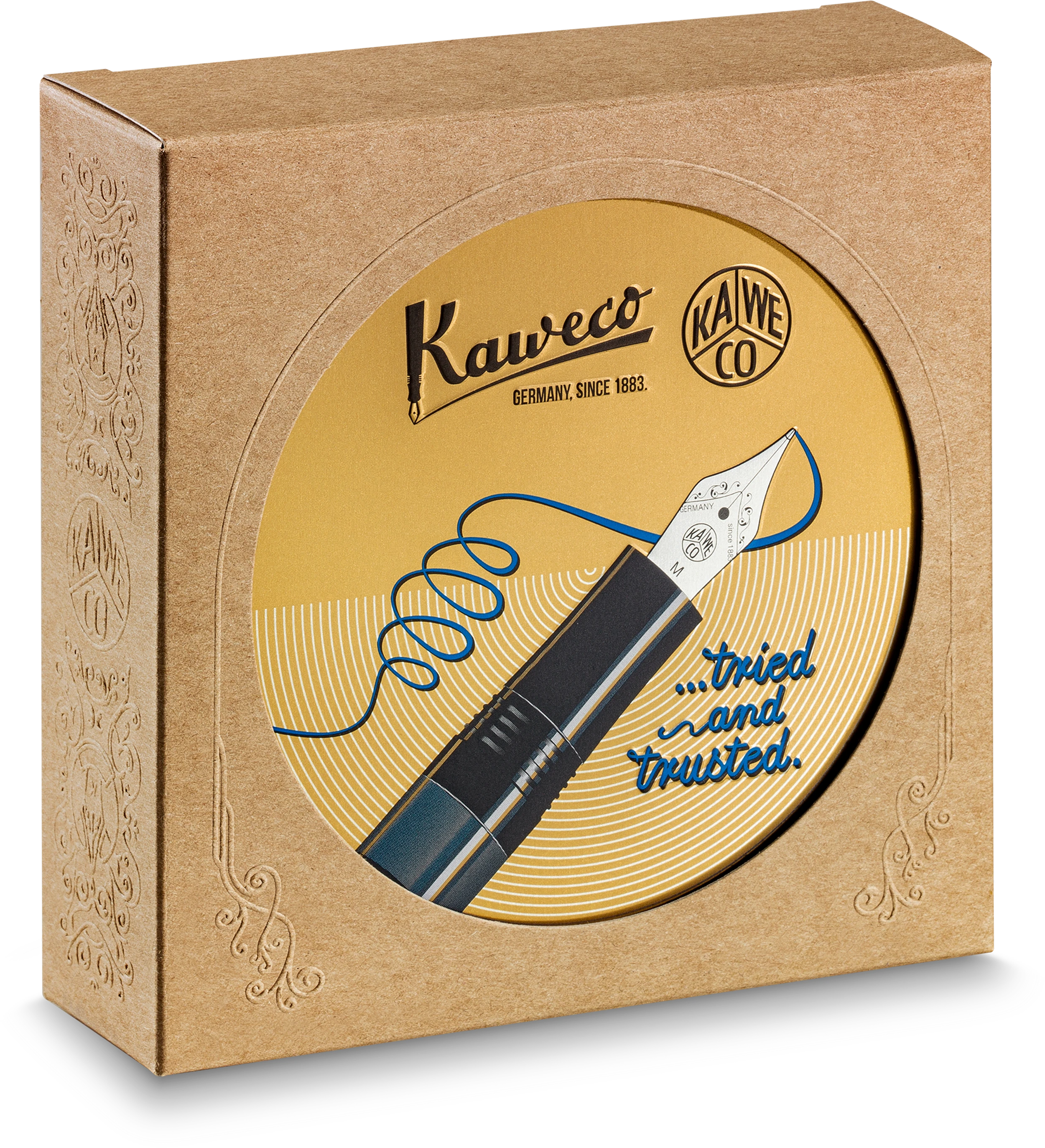 Kaweco PISTON SPORT AL Starter Set Navy/Gold M